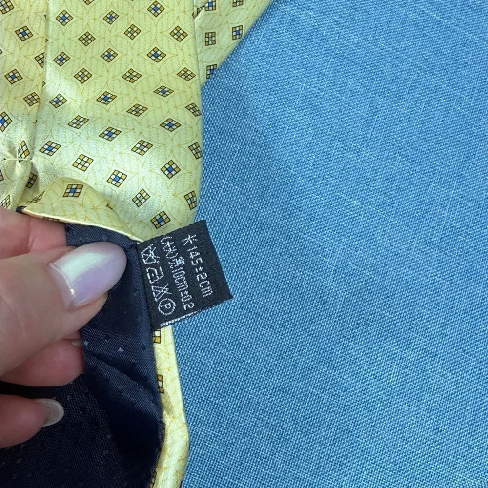 Paul & Shark Yachting Yellow Silk Necktie Geometric Print